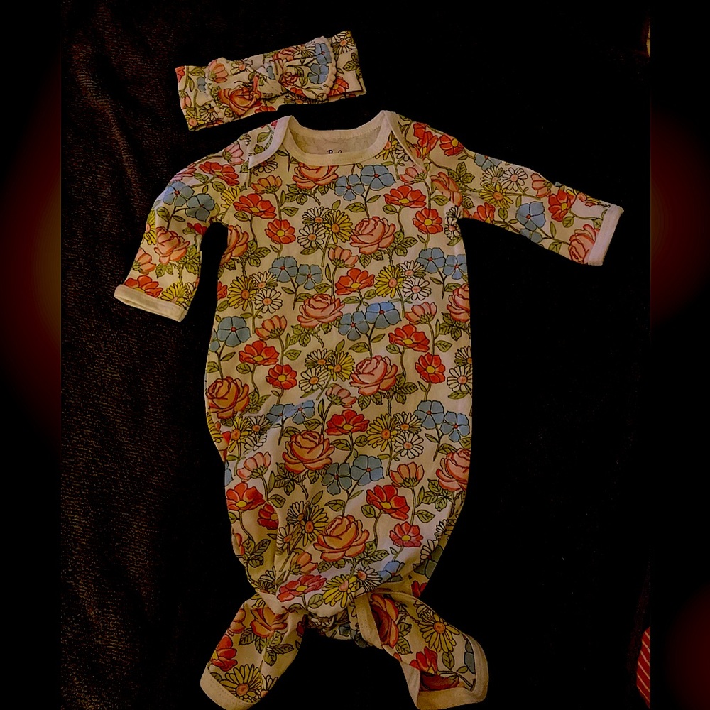 Baby Girl Gown with matching headband
